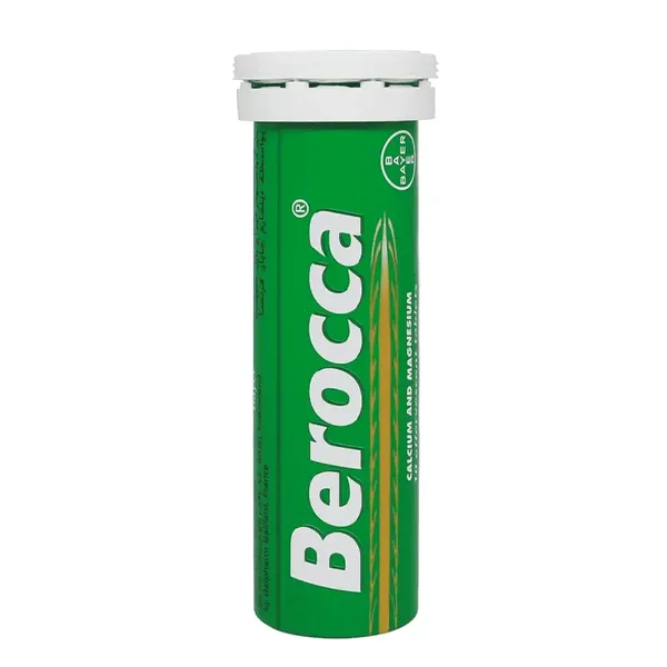 Berocca Calcium & Magnesium Effervescent Multivitamin Tablets – Energy & Immune Support, 10 Count