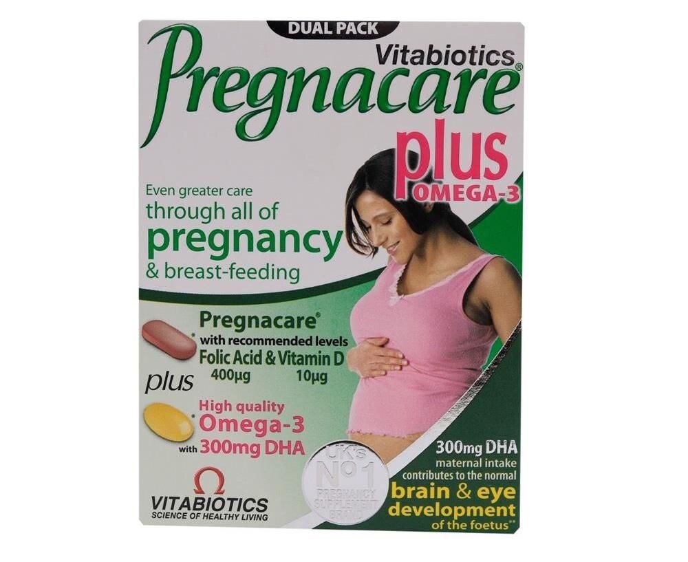 Vitabiotics Pregnacare Plus Omega-3 Dual Pack (28 Tablets + 28 Capsules) – Pregnancy Multivitamin with 400µg Folic Acid, Vitamin D & 300mg DHA