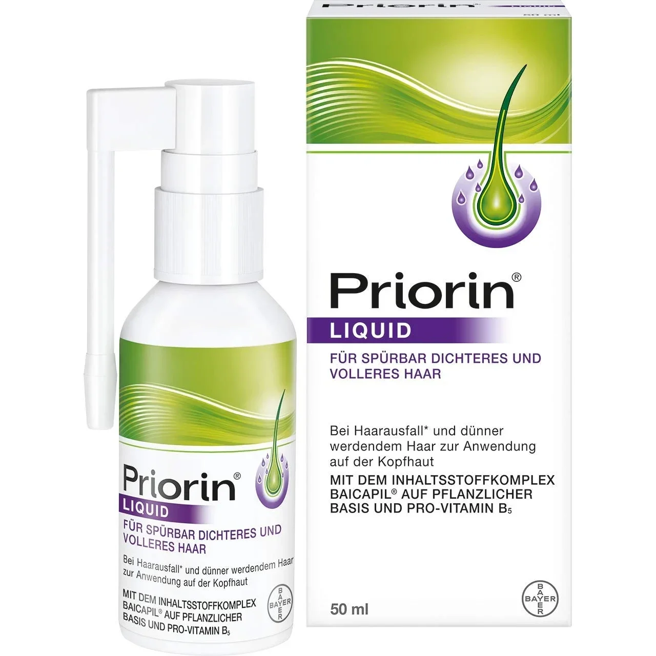 Priorin L Scalp Revitalizing Liquid 50ml – Botanical Root Nourishing Solution with Baicapil & Pro-Vitamin B5 for Denser-Looking Hair