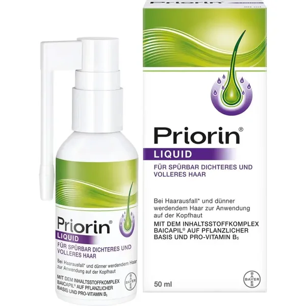 Priorin L Scalp Revitalizing Liquid 50ml – Botanical Root Nourishing Solution with Baicapil & Pro-Vitamin B5 for Denser-Looking Hair