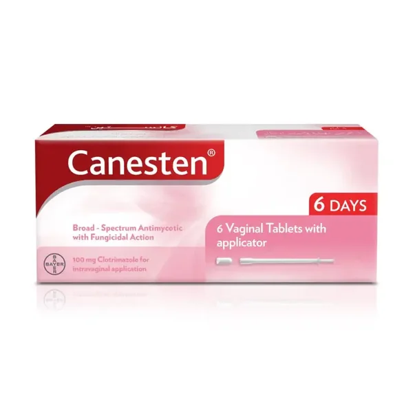 Canesten Gyn 6-Day Intimate Comfort Tablet 100mg – Single-Dose Clotrimazole Feminine Care Tablet with Applicator