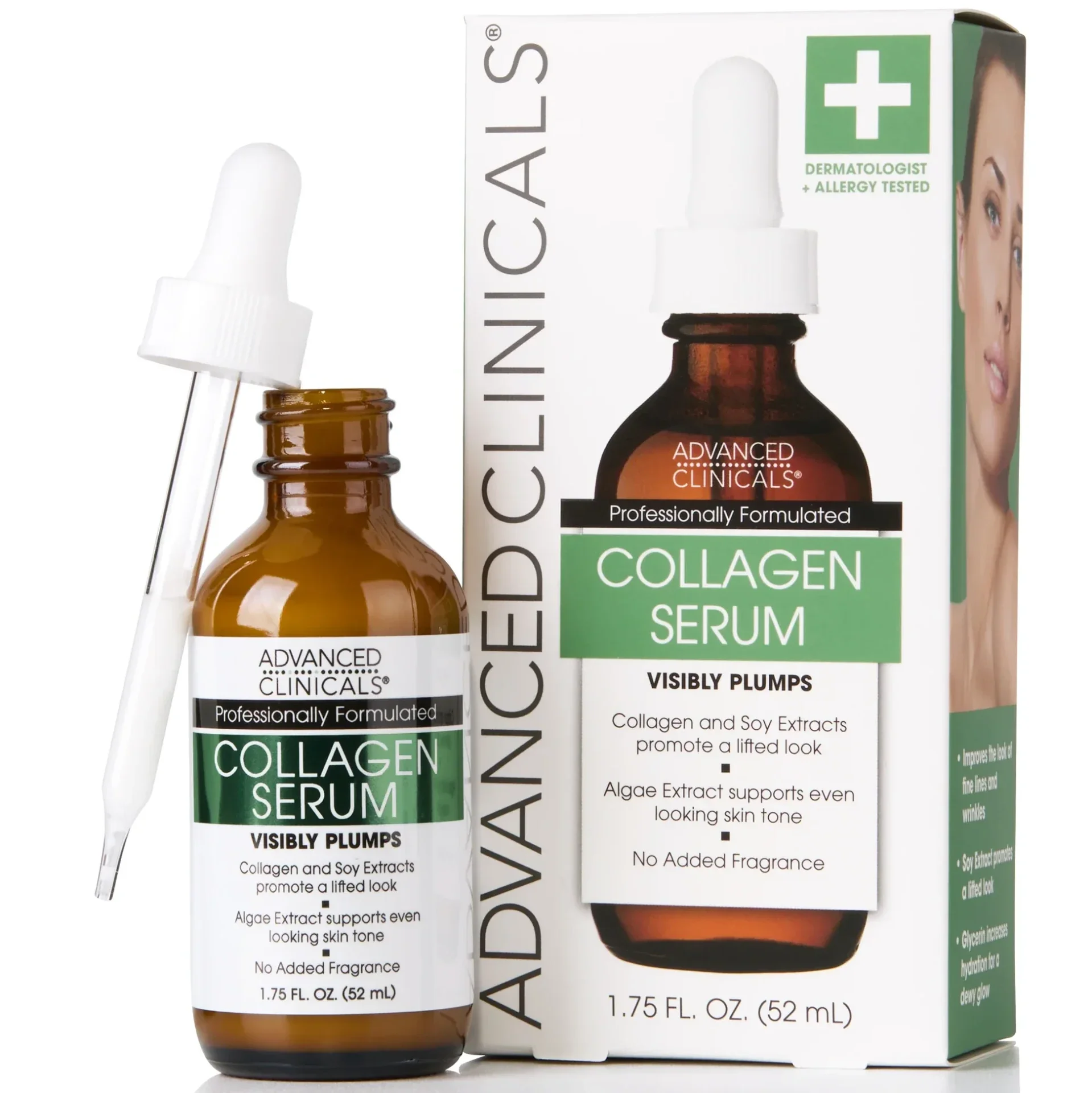 Advanced Clinicals Collagen Serum - Hydrating Face Serum, 52 ml