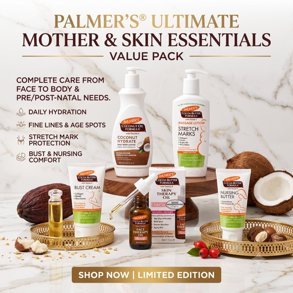 Palmer's Ultimate Mother & Skin Essentials Value Pack - 5-Piece Complete Face & Body Care Gift Set