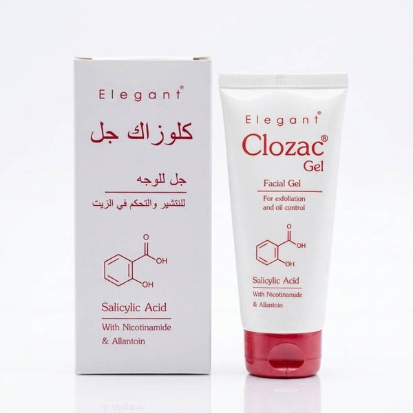 Elegant Clozac Clarifying Face Gel 50g – Nicotinamide & Salicylic Acid Sebum Balancing Moisturizer