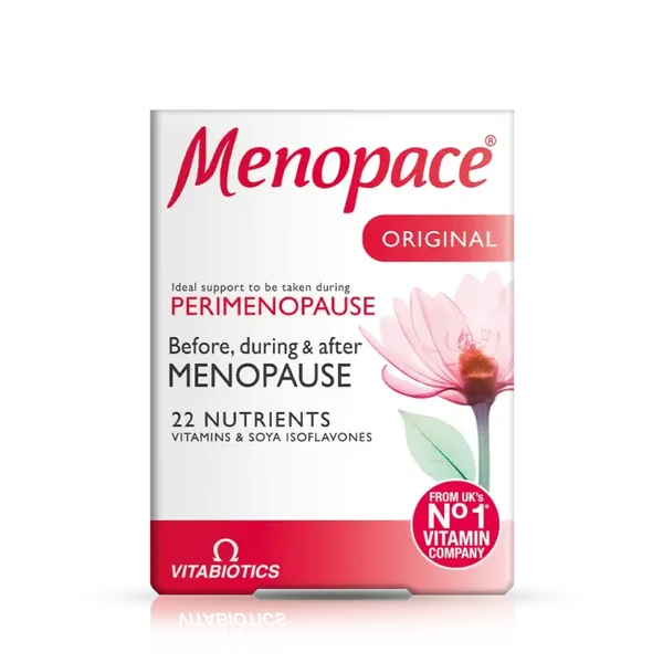 Vitabiotics Menopace Original Tablets (30s) – 22 Essential Nutrients & Soya Isoflavones for Women's Nutritional Support