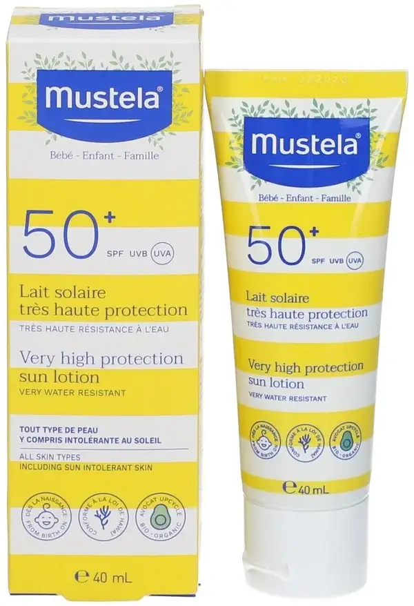 Mustela Very High Sun Protection Mineral Lotion SPF 50+ (Pack of 3 - Value Pack) – Gentle Broad Spectrum Sunscreen for Delicate & Sensitive Skin (Water-Resistant)