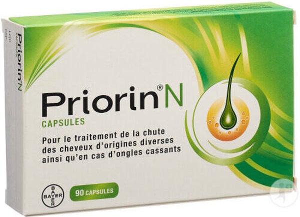 Priorin N Hair & Nail Nutritional Supplement (90 Capsules) – Golden Millet Extract, L-Cystine, Wheat Germ Oil & Vitamin B5