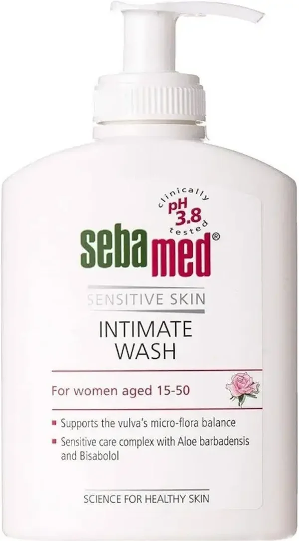 Sebamed Feminine Intimate Wash pH 3.8, Soap-Free Sensitive Skin Cleansing Emulsion, 200m