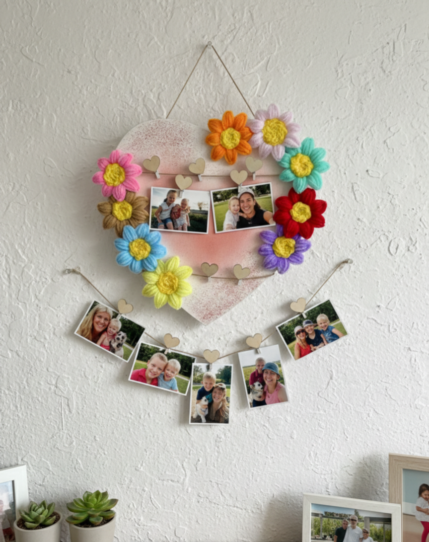 Porte photos / souvenirs en cœur