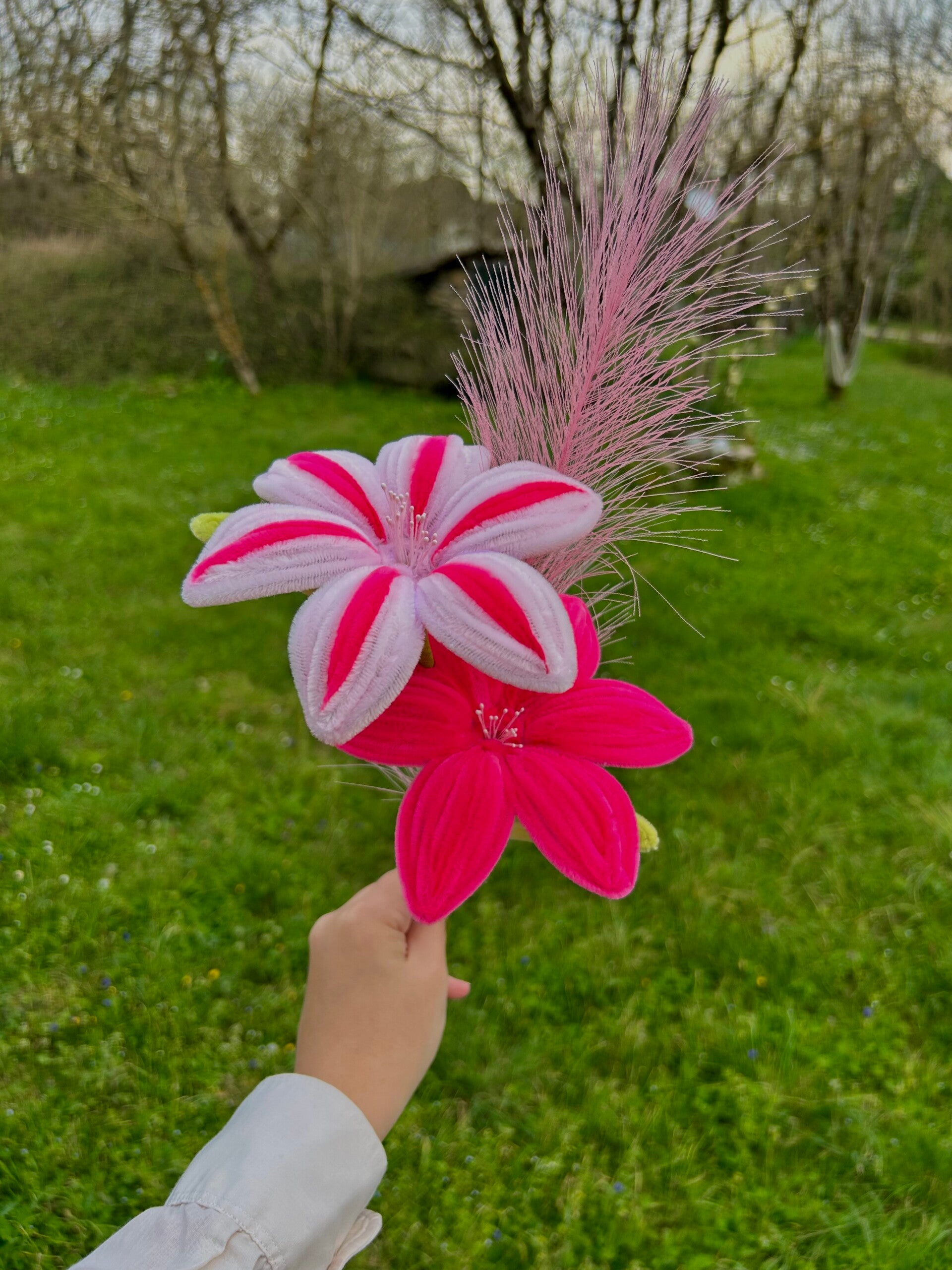 Bouquet minimaliste rose