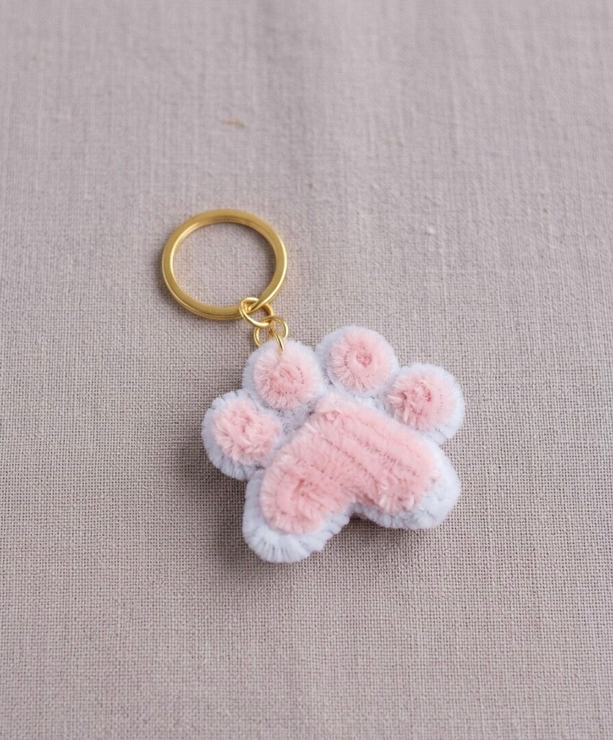 Porte clefs - patte de chat