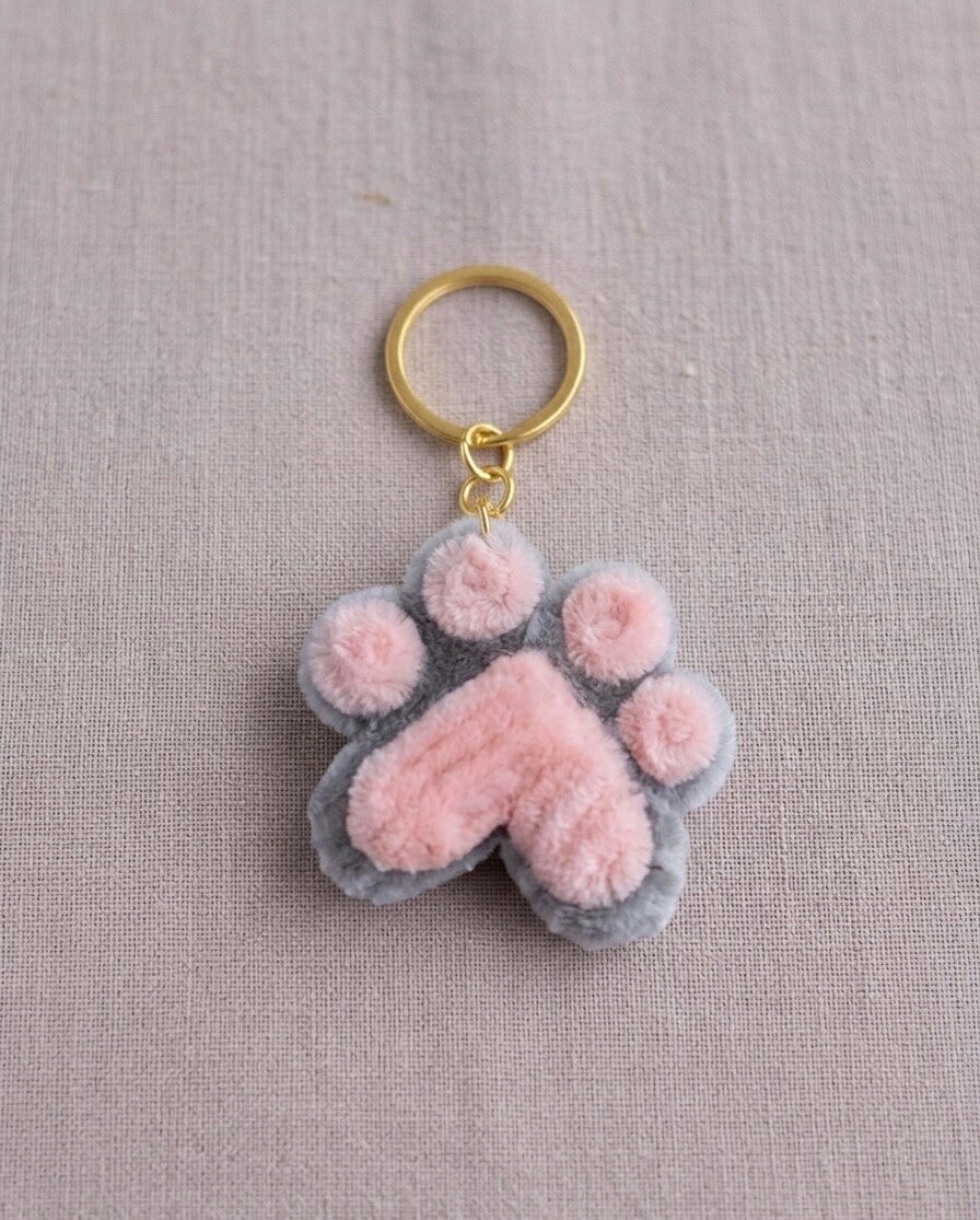 Porté clefs - patte de chat