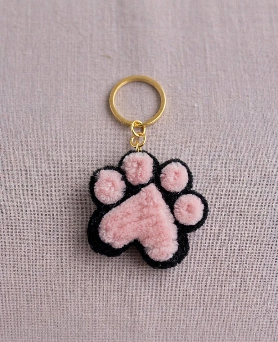 Porte clefs - patte de chat