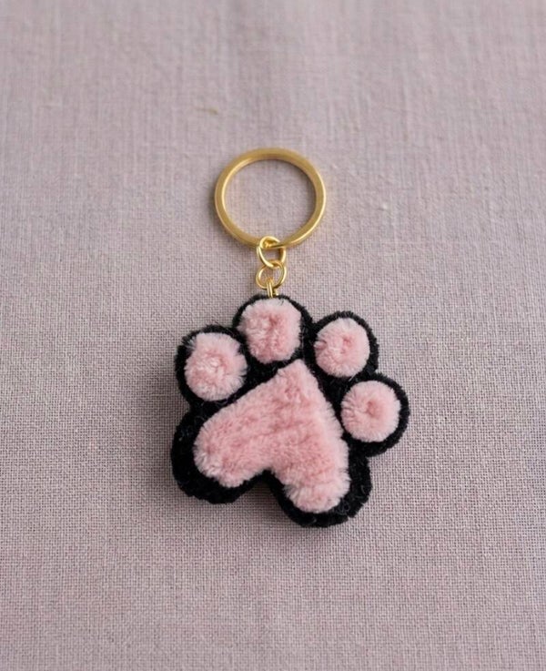 Porte clefs - patte de chat
