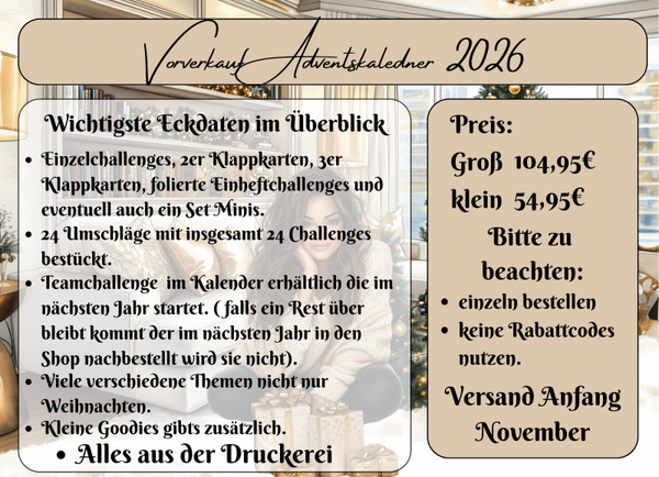 Vorbestellung Adventskalender 2026