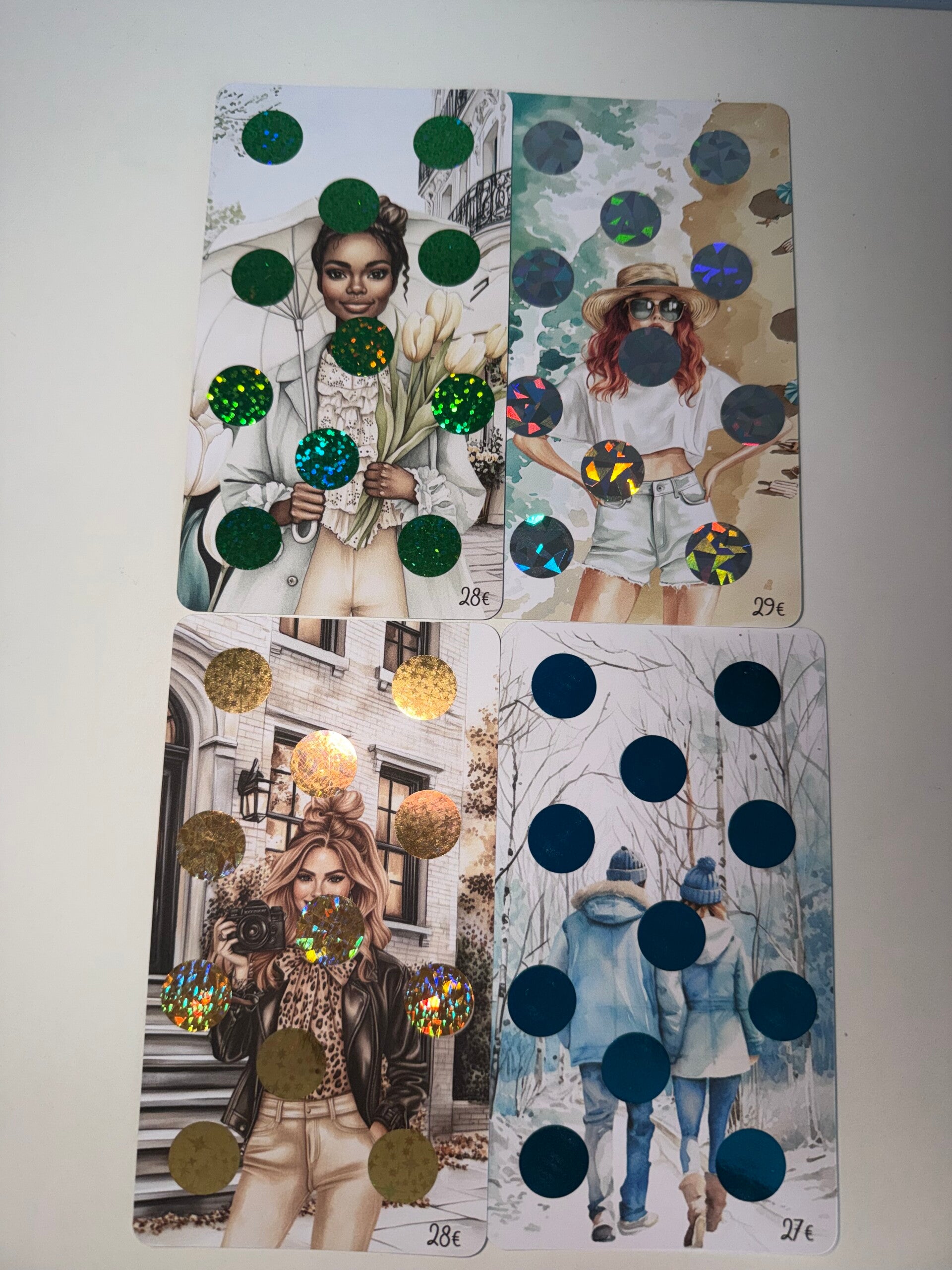 4 Jahreszeiten Rubbeln Einzelchallenges