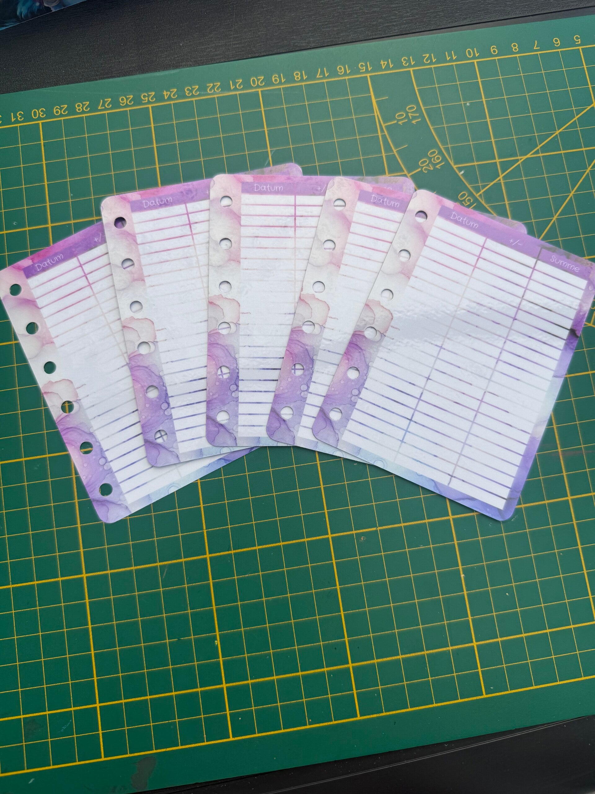 A7 Tracker laminiert zum einheften