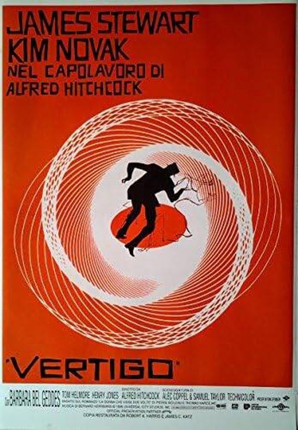 Vertigo (1958) | Italien Import Filmplakat, Poster [68 x 98 cm]