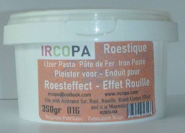 016 Roestique: IJzerpasta Pâte de fer Iron Paste (effect roest / corten)(effet rouille / corten) - 350gr