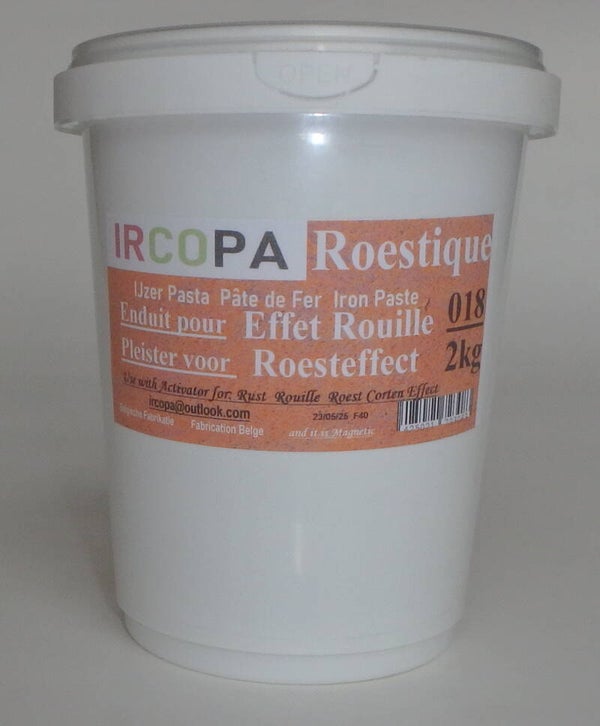 018 Roestique: Iron Paste IJzerpasta Pâte de fer (effect roest / corten)(effet rouille / corten) - 2kg