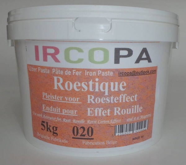 020 Roestique: IJzerpasta Pâte de fer Iron Paste (pleister voor roesteffect / enduit pour effet corten) - 5kg