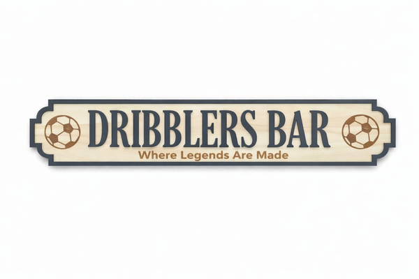 Football Bar Name Sign Personalised