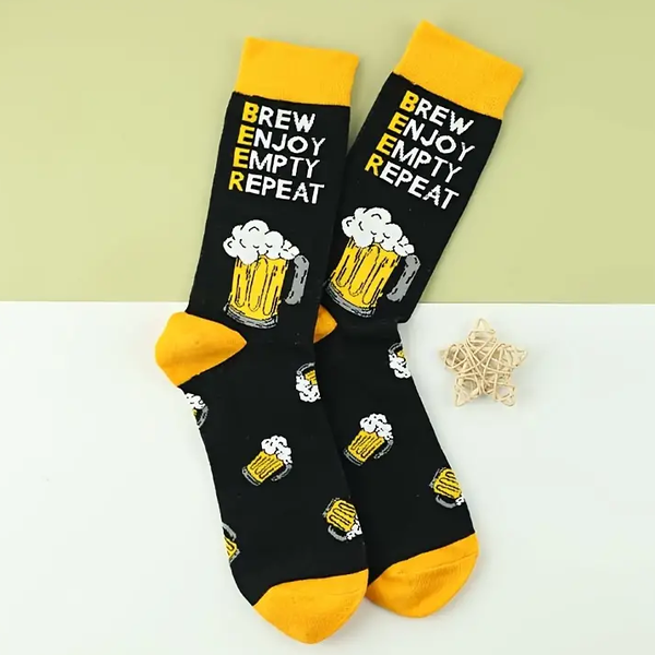 Brew Enjoy Empty Repeat Beer Socks