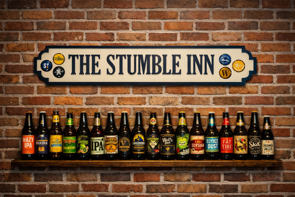 Bar Name Bottle Top Sign Personalised