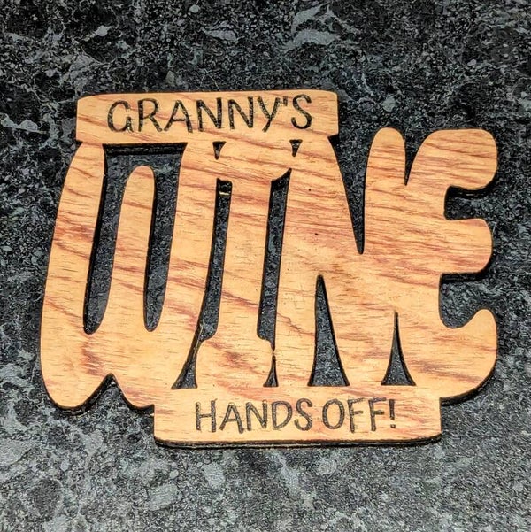 Personalised Hands Off Wine Coaster