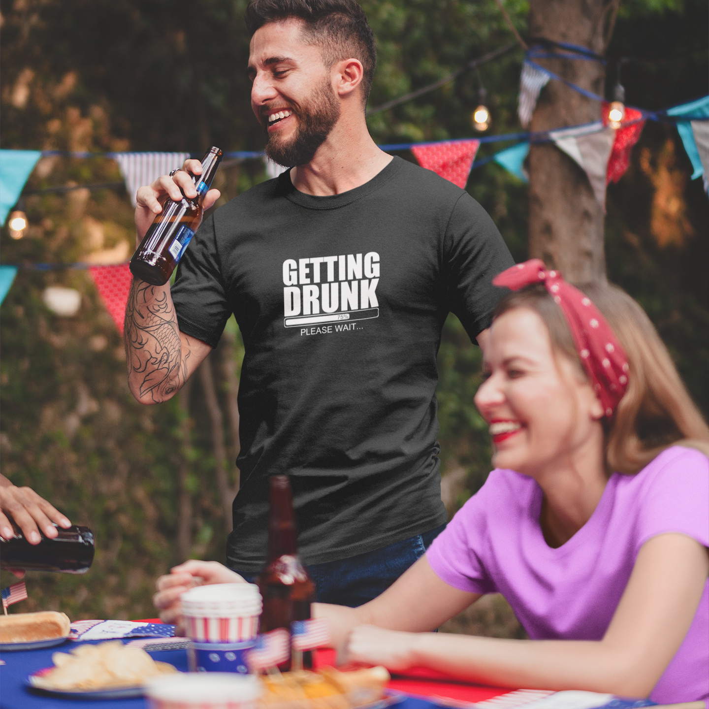 Getting Drunk Please Wait T-Shirt