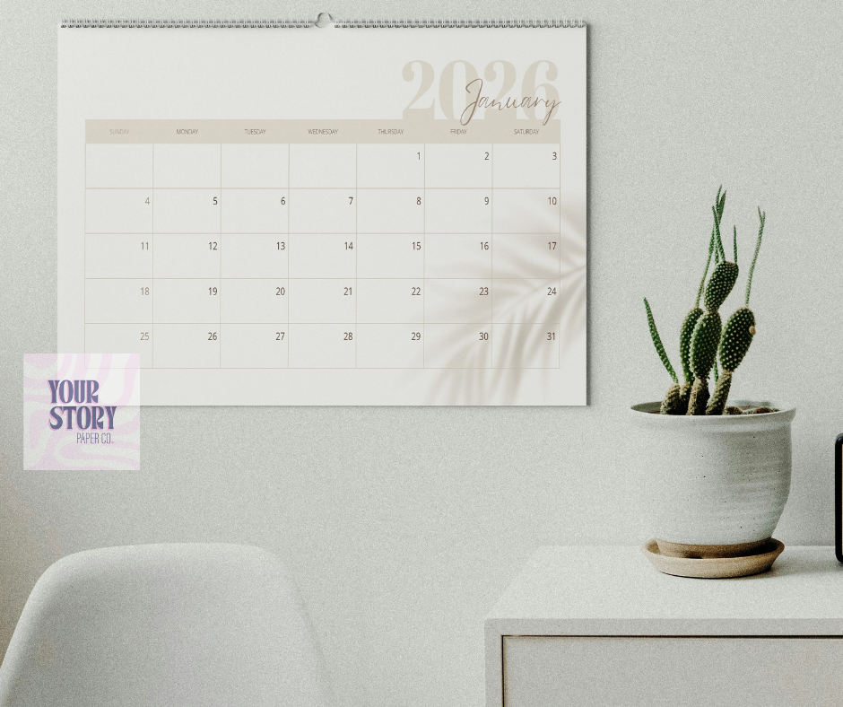 2026 Neutral Wall Calendar