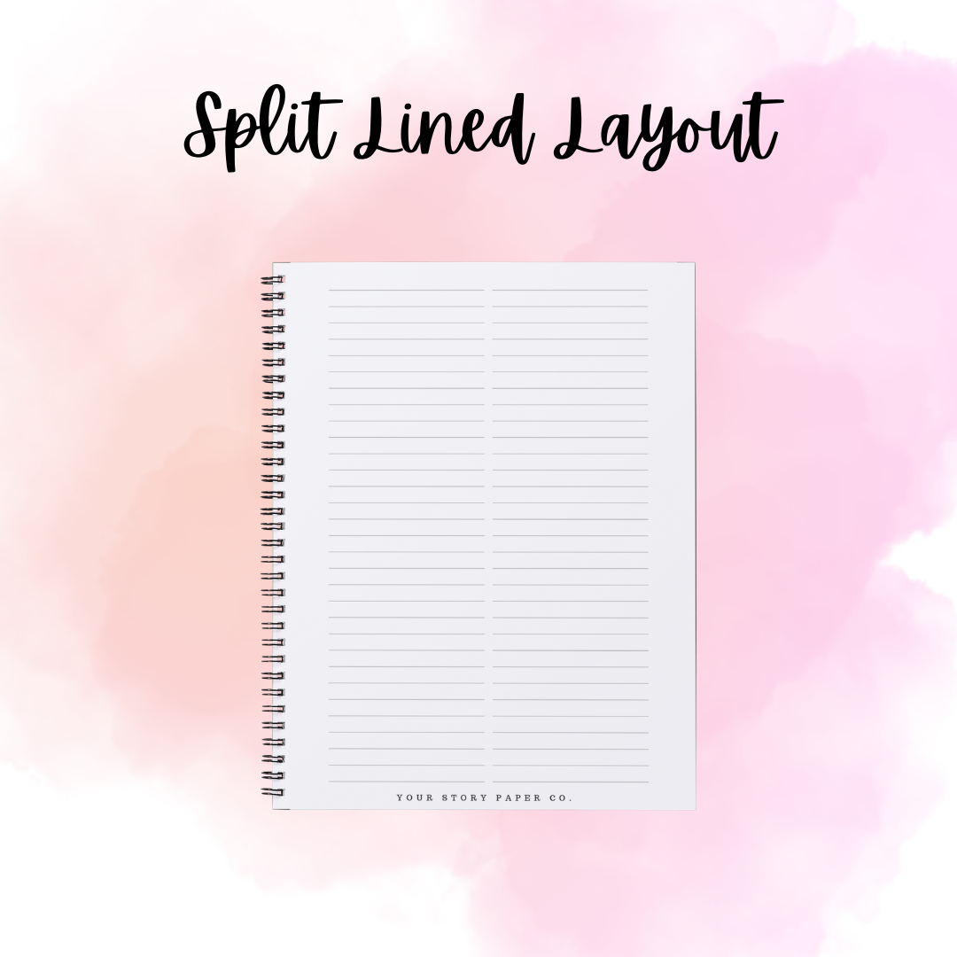 Split Lined Layout Notebook