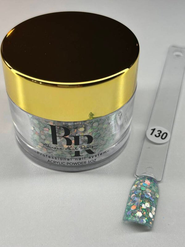 Glitter Mix Light Green and Silver #130