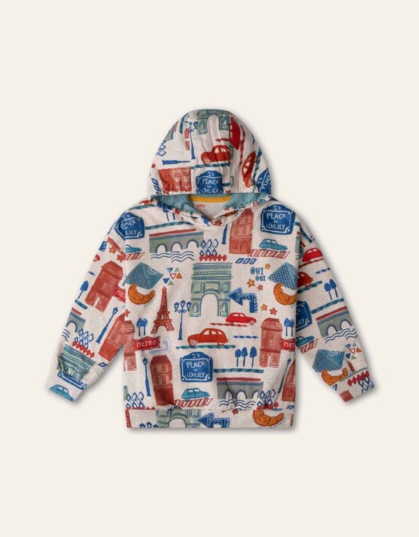 Oilily Hugo Hoodie AOP Paris Boy's