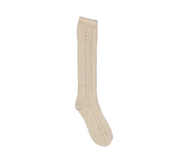 MarMar Copenhagen Knee Socks Pointelle Warm Pearl