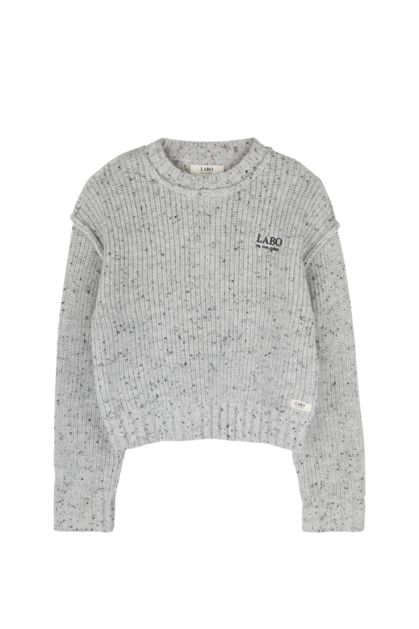 Labo De Colers Knitted trui Lennart Greymulticolormelange