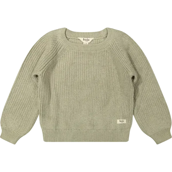 Baje Studio knitted trui Thun Green Pistache