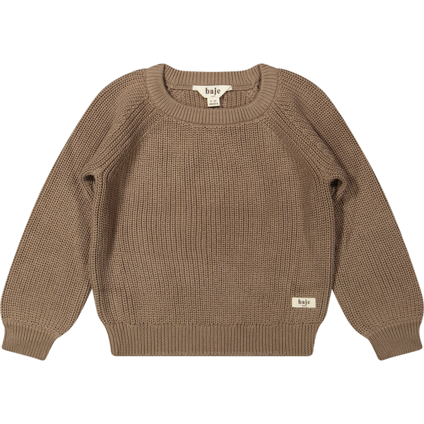Baje Studio knitted trui Harrow Top Taupe