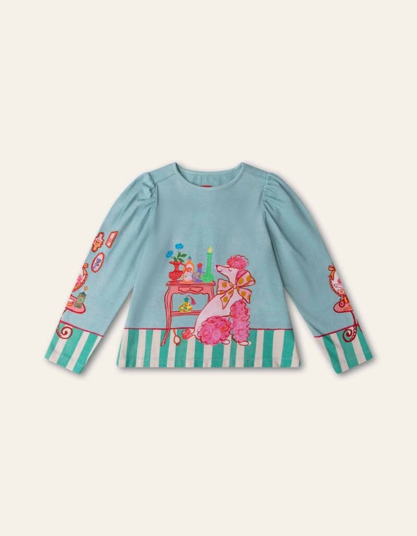 Oilily  Triangel TShirt Panel Poodle Parlor