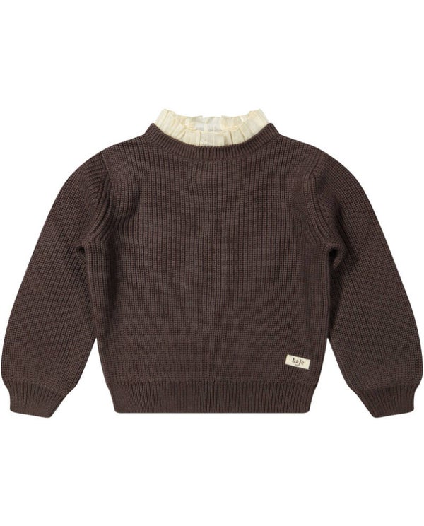 Baje Studio knitted trui Brown Choco
