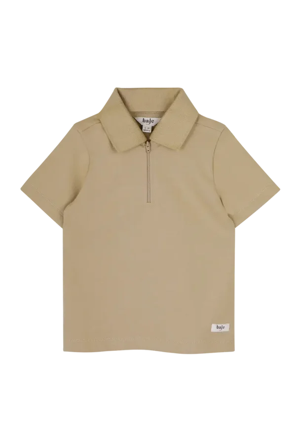 Baje Studio Hervas short sleeve polo Taupe cafe