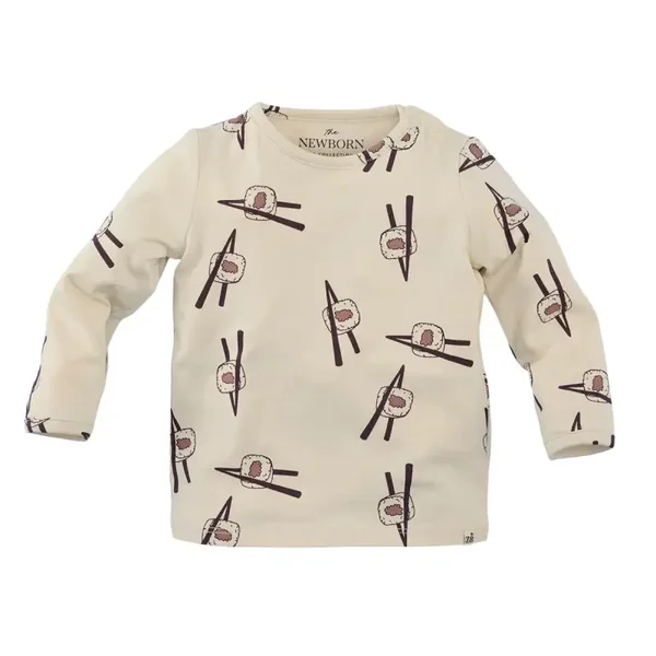 Z8 Newborn Shirt Quirijn Vanilia Cream AOP