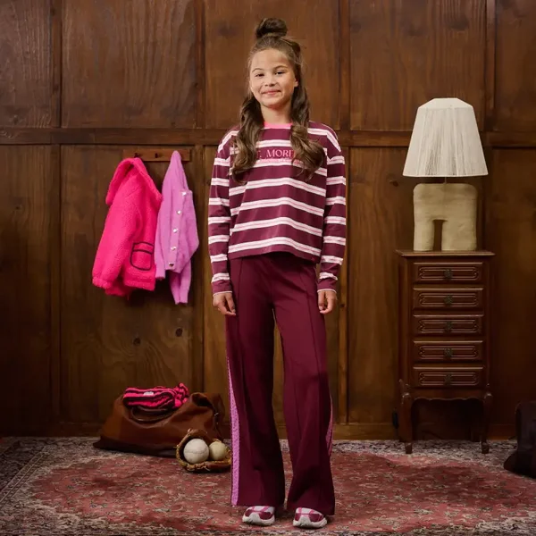 Z8 Kids Girls Pants Talia Burgundy battle