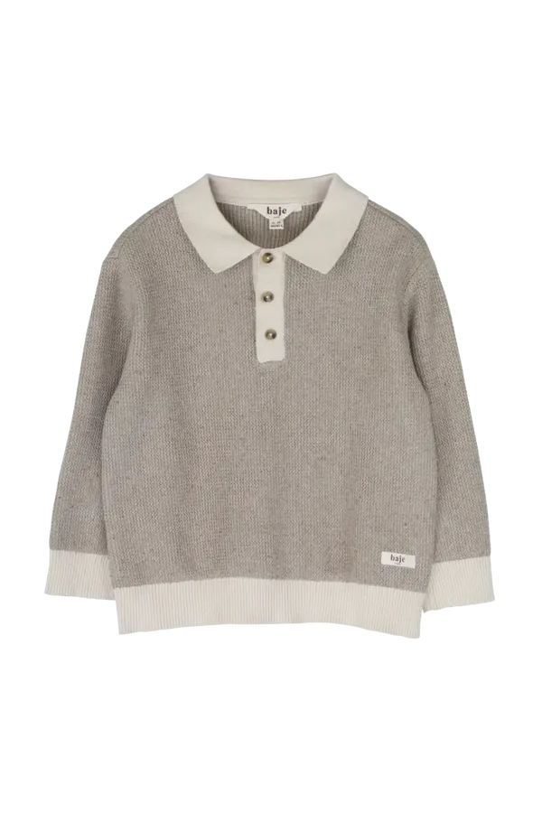 Baje Studio Knitted  polo Taupe light