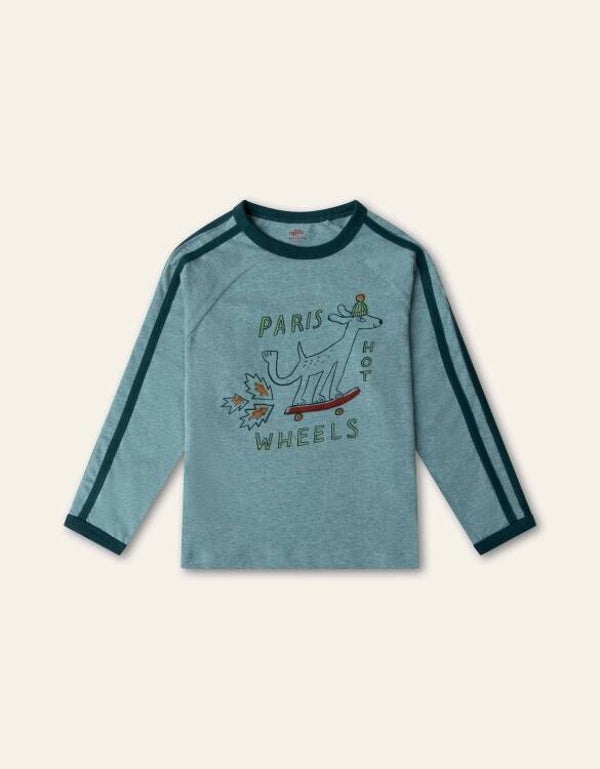 Oilily Timothee T-shirt Solid with artwork Paris
