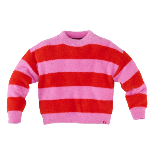 z8 Kids trendy knitted meisjes trui rood /roze