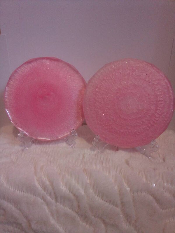 Pink round coaster