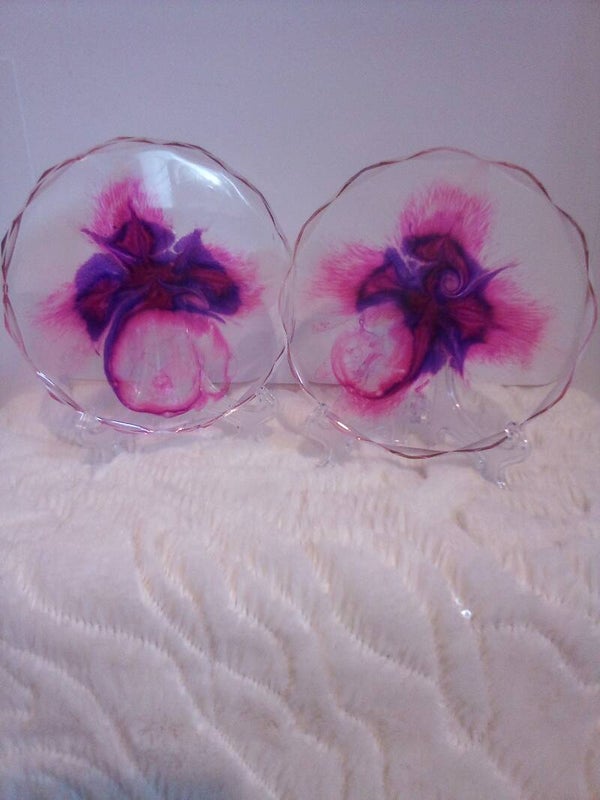 Pink /Purple set of two coasters