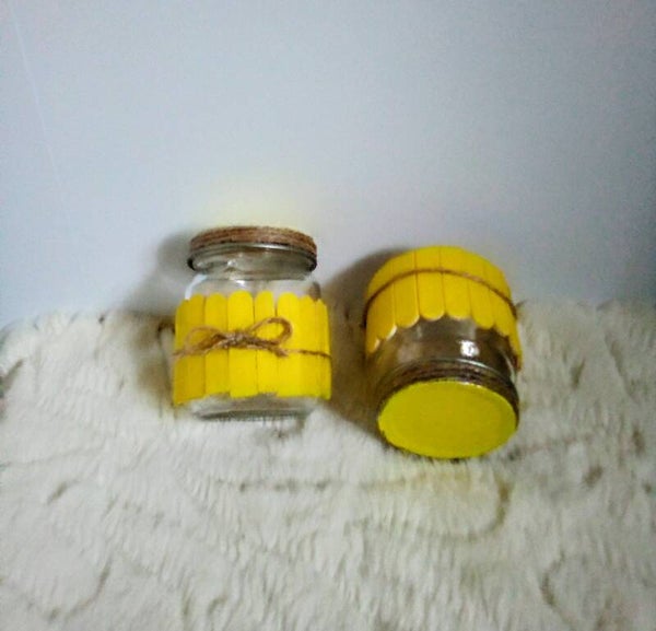 Small glass jars