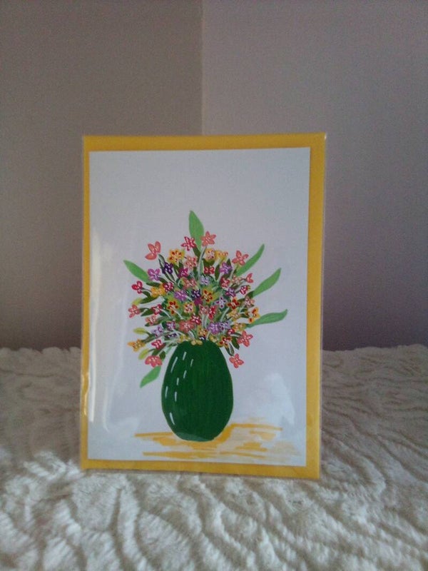Flowers in a Vase Birthday Card